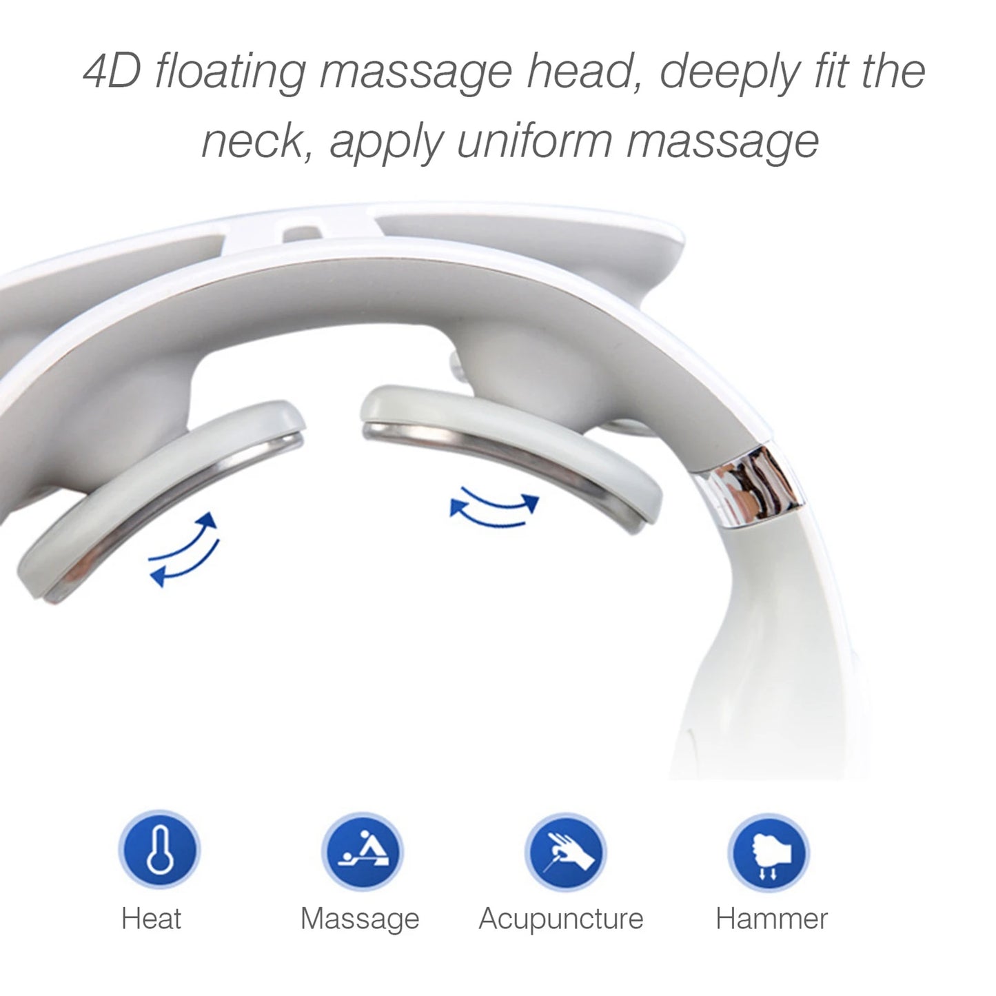 Electronic Cervical Neck Massager With 4 Head Heating