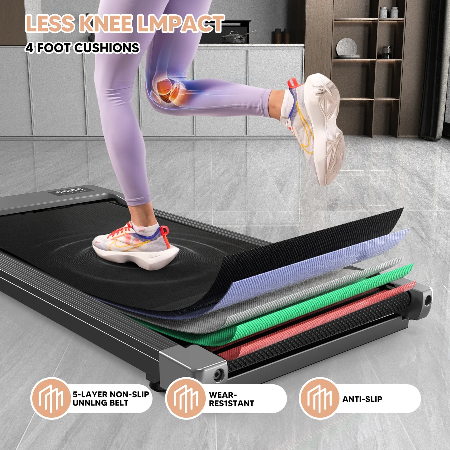 Superun 2in1 Run Walking Desk Treadmill for Home Office