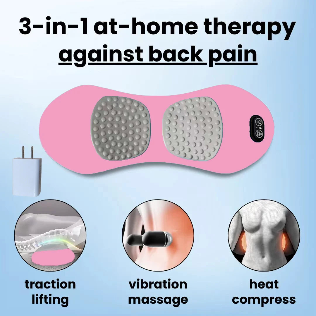 Emeka 3-In-1 Back Massager Pillow for Waist Pain Relief