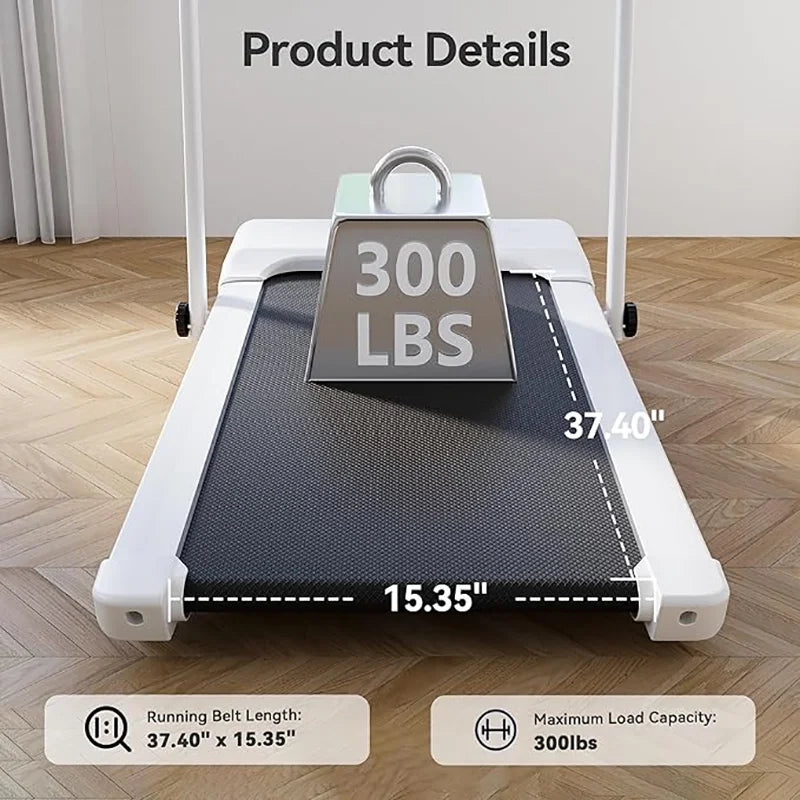 Driving Walking Pad Treadmill With 9 Percent Incline Under Desk For Home Office Portable