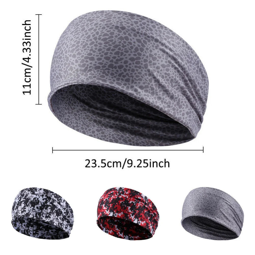 Unisex Wide Non-Slip Elastic Hair Headband for Yoga and Workout