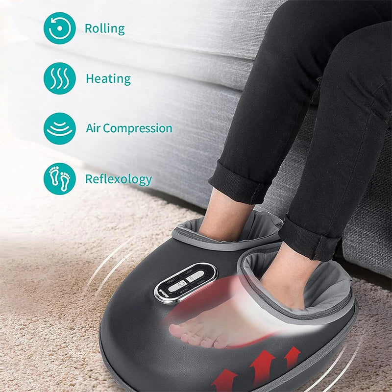 Nekteck Foot Massager Heating Therapy Air Compression Shiatsu Knead Roller