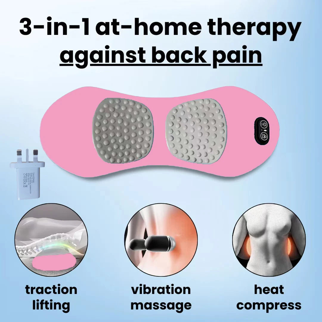 Emeka 3-In-1 Back Massager Pillow for Waist Pain Relief