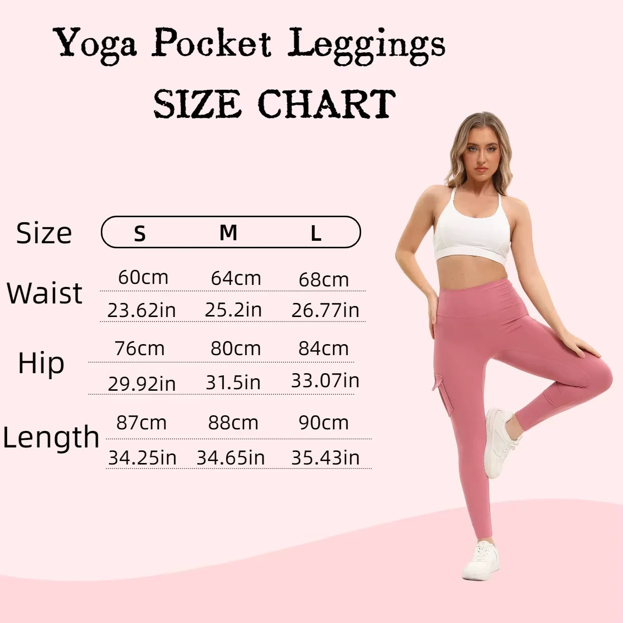 Women's High Waist Gym Leggings With Front Pockets For Yoga