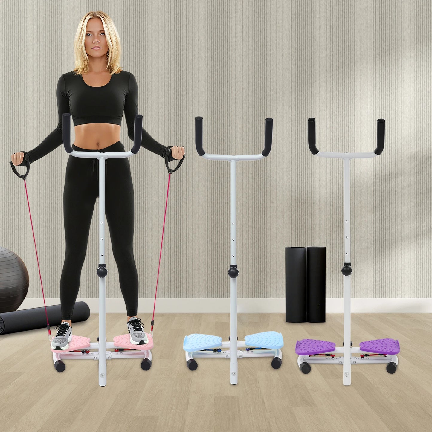 Sturdy Waist Twisting Board With Handrail For Home Gym Ab Twist And Core Exercise