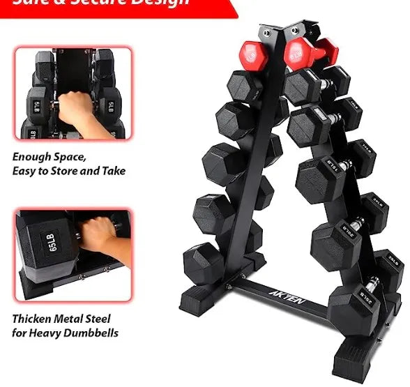Six Tier Dumbbell Rack Stand With 660lbs Weight Capacity