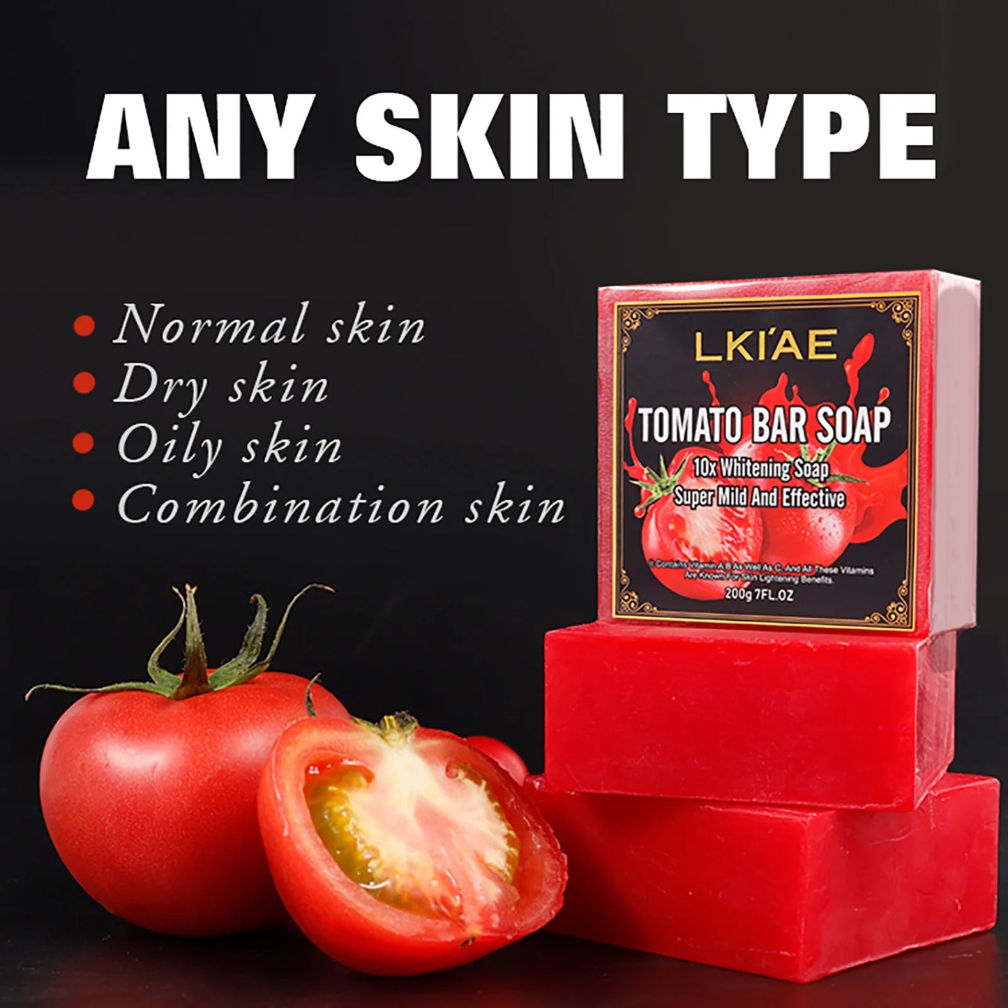 AILKE Tomato Soap Bar Organic Whitening For Face And Body
