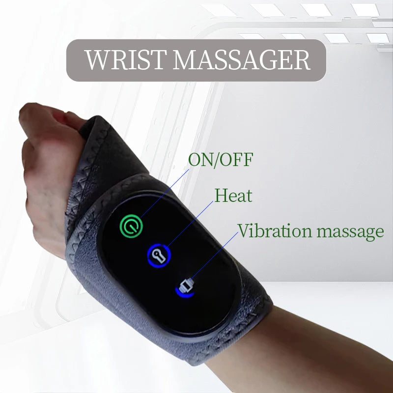 Charging Wrist Massager With Vibration And Hot Compress For Office