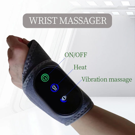 Charging Wrist Massager With Vibration And Hot Compress For Office