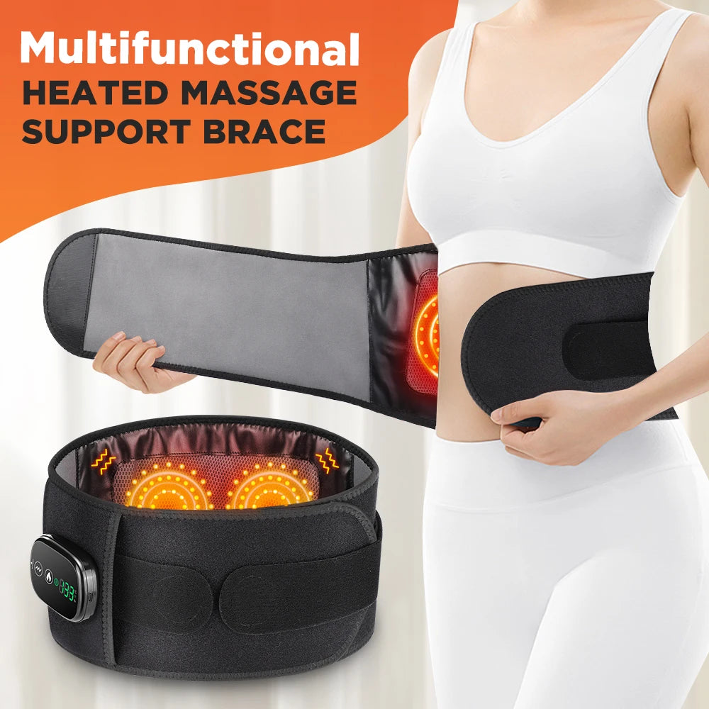 Hailicare Heating Vibration Massager Belt With Red Light Therapy