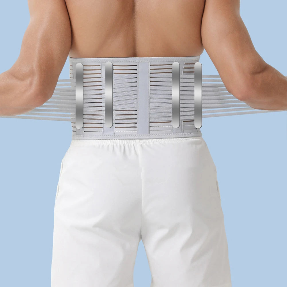 Lumbar Support Belt Lower Back Brace Ergonomic Back Support Belt Breathable Waist Brace Adjustable for Disc Herniation