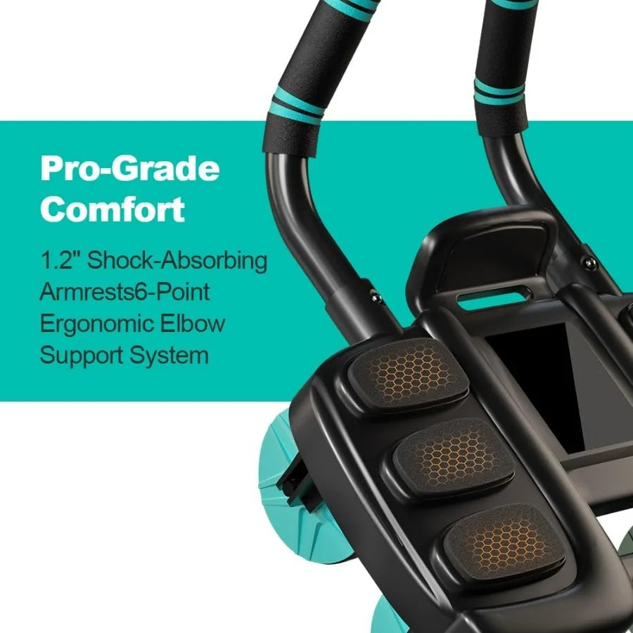 Automatic Ab Roller Wheel With Elbow Support 4 Wheel Design