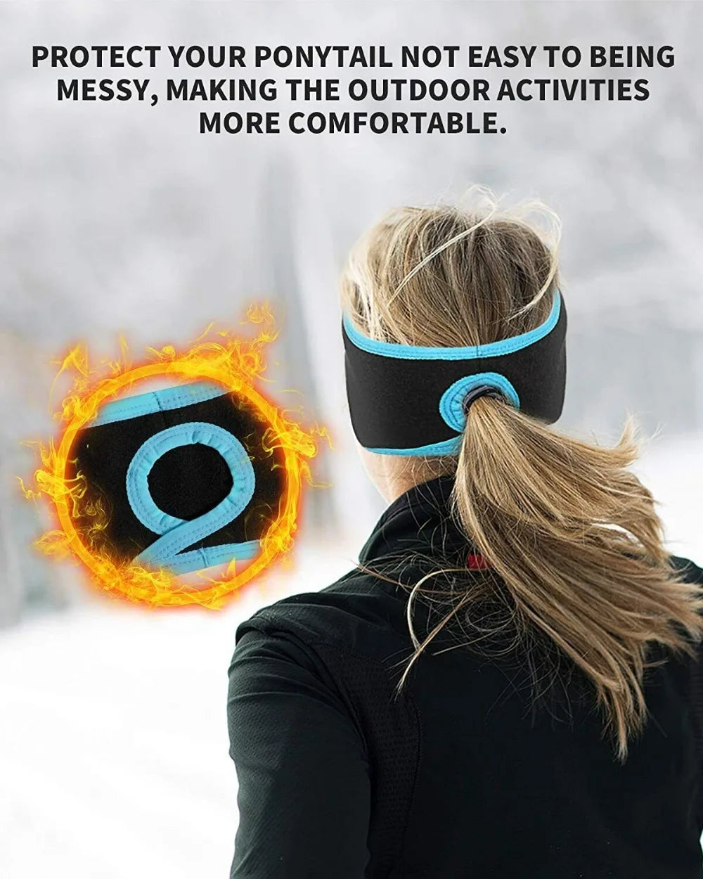 Guangdong Winter Fleece Ponytail Headband Earmuffs For Outdoor Sports