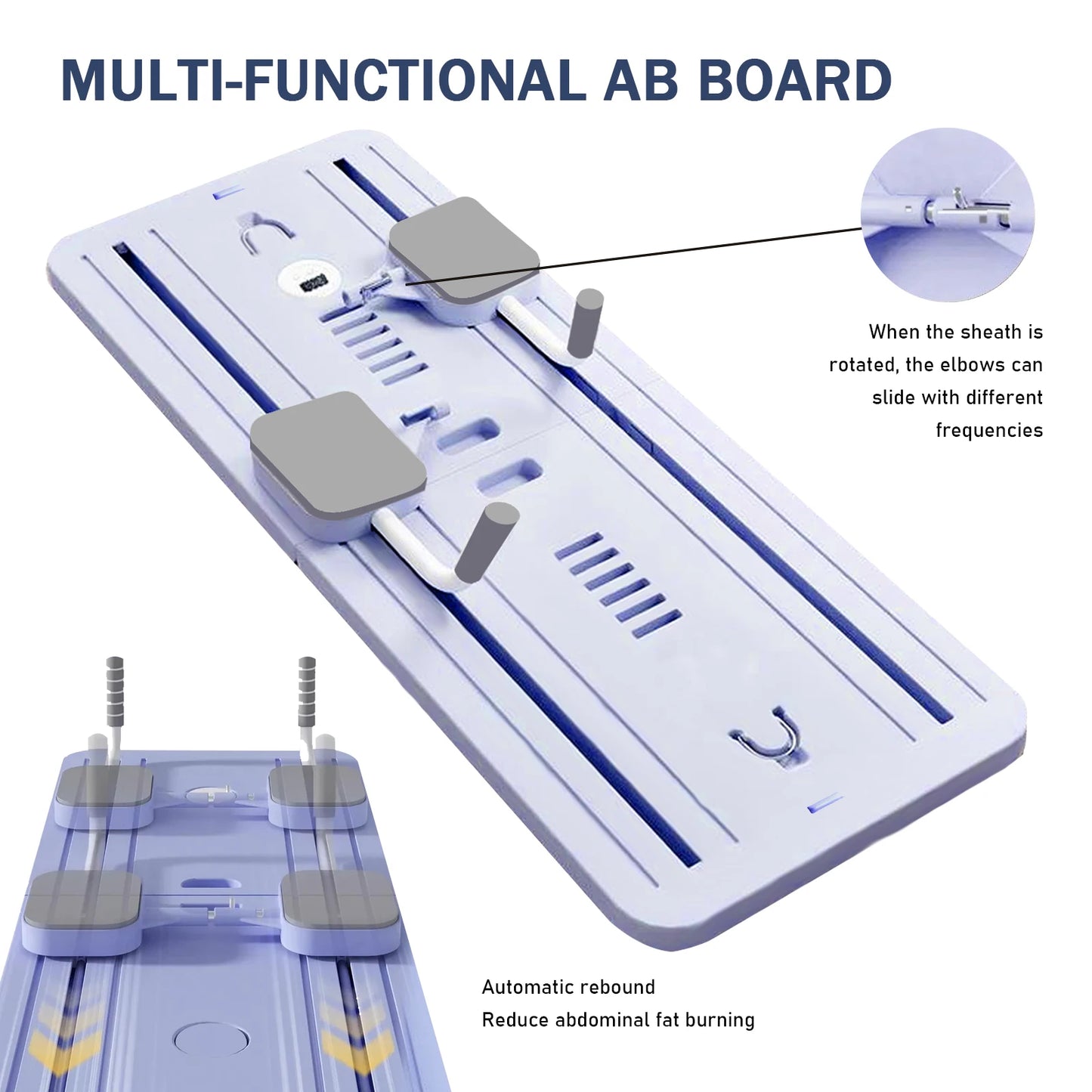 Multi-Functional Abdominal Exercise Board With Auto-Rebound Resistance Bands