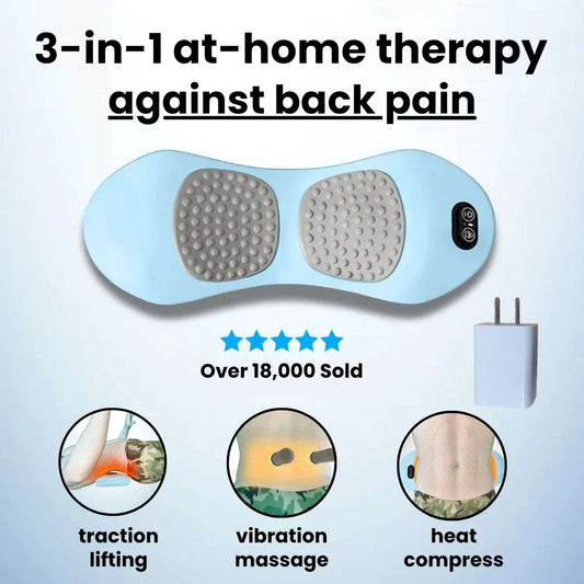 Emeka 3-In-1 Back Massager Pillow for Waist Pain Relief