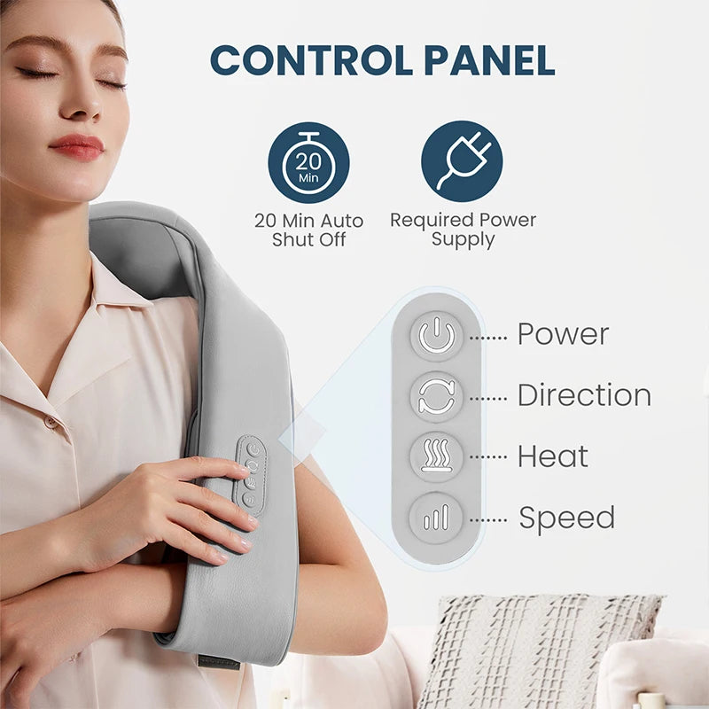 Nekteck Shiatsu Neck And Shoulder Massager With Heat