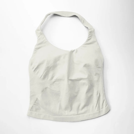 Gym Halter Top Women Longline Strappy Padded Yoga Activewear