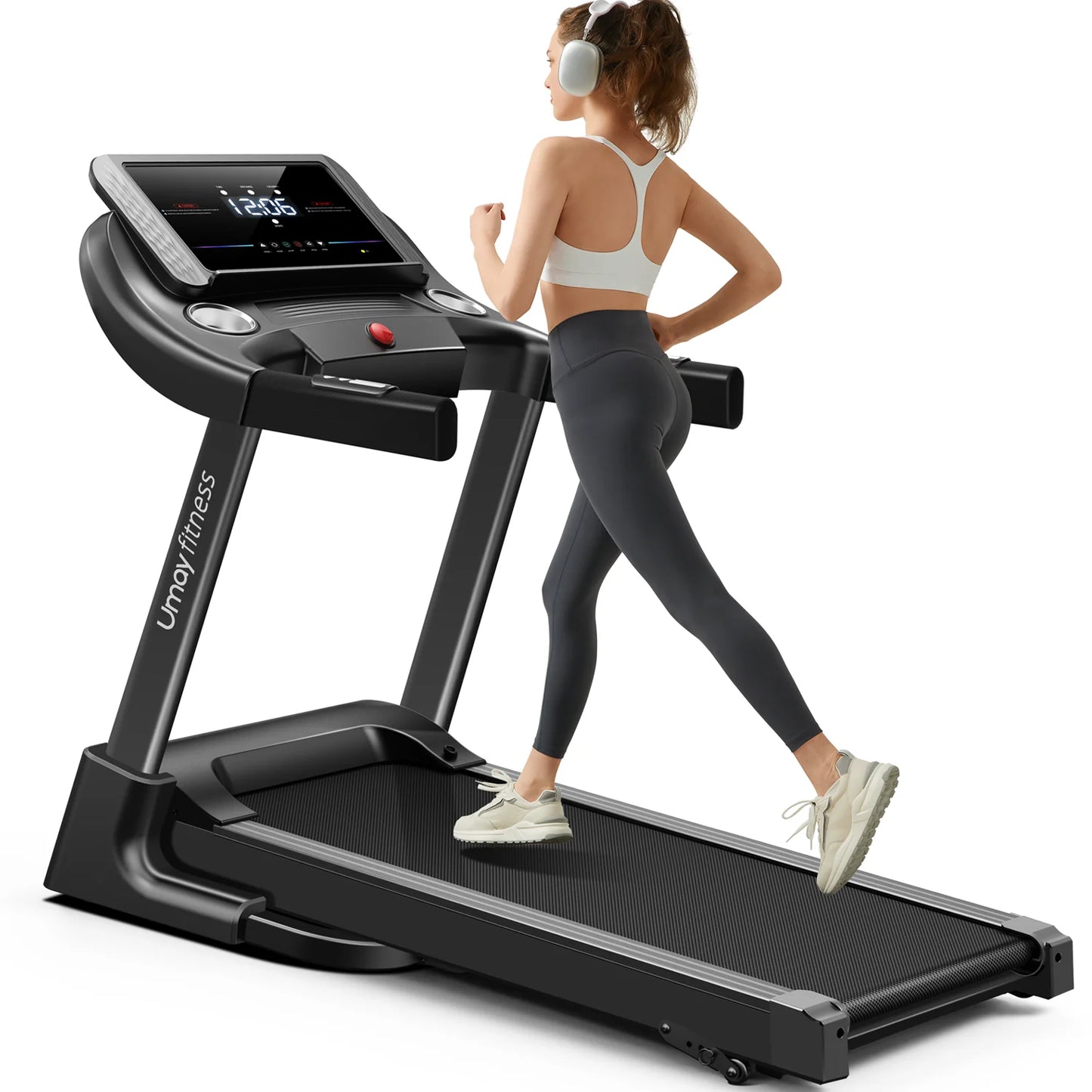 Cursor Fitness Home Folding Incline Treadmill With Pulse Sensors