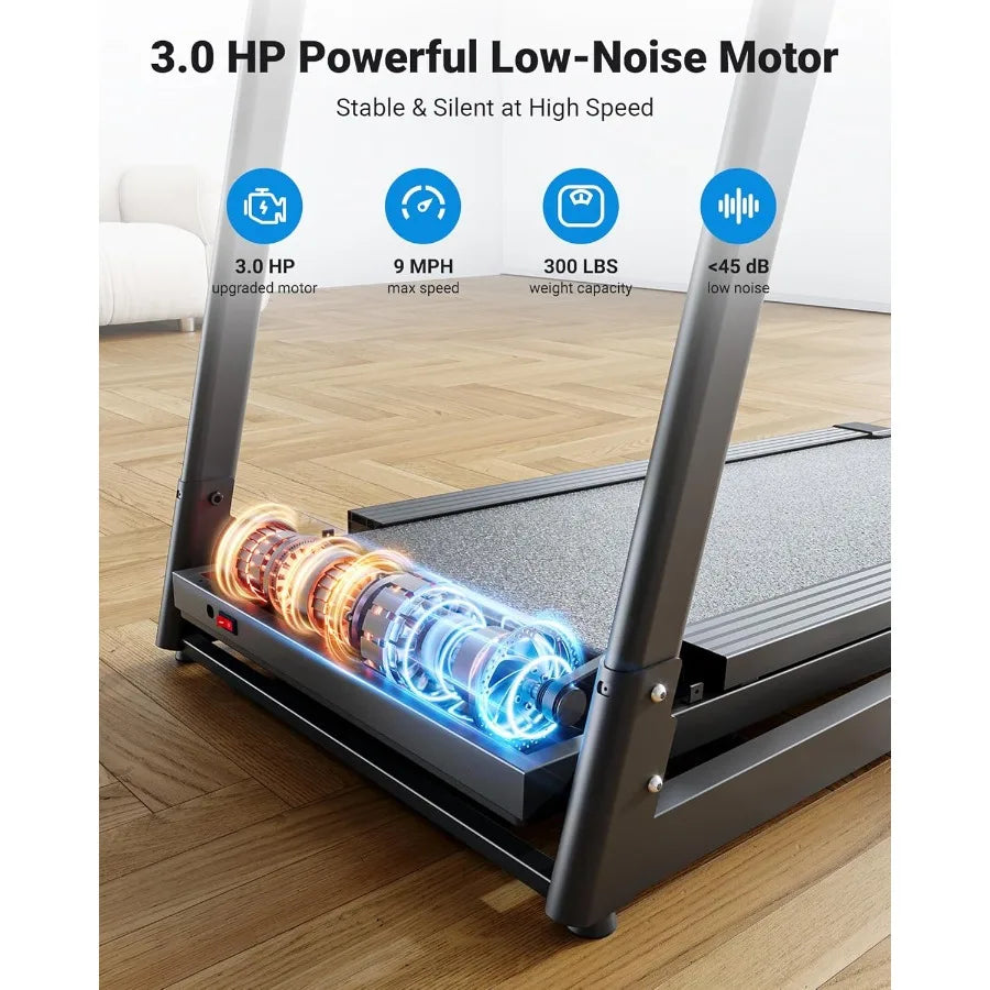 Fold Home Treadmill With Heart Rate Monitoring And Wide Belt