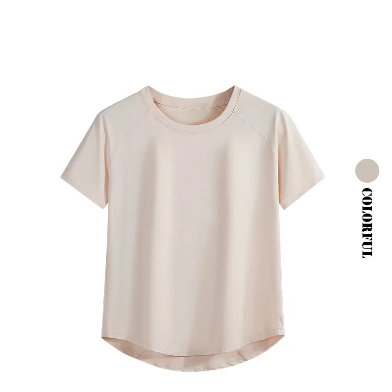 DRURCN Women's Yoga Top Breathable Quick Dry Short Sleeve Shirt