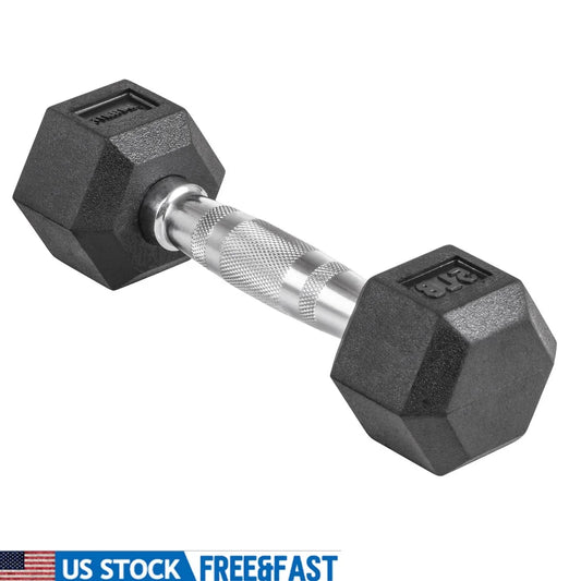Hex Dumbbell 5lb Rubber Coated Ergonomic Handle