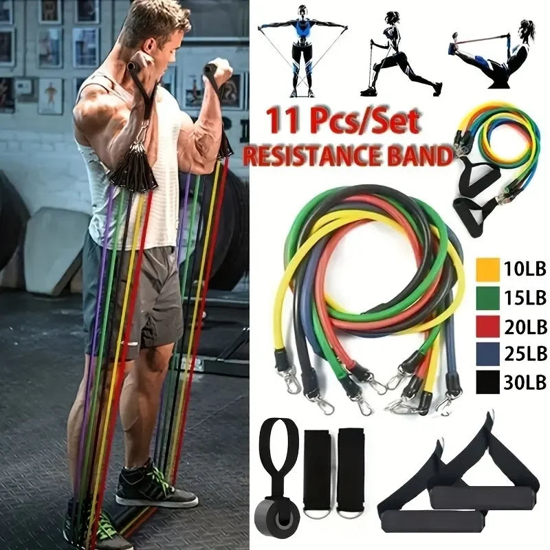 Multifunction Fitness Tension Rope Set For Stretching And Core Training