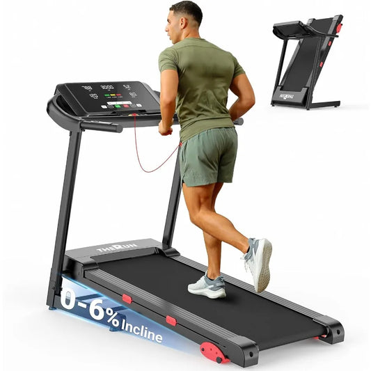 Fold Home Treadmill With Heart Rate Monitoring And Wide Belt