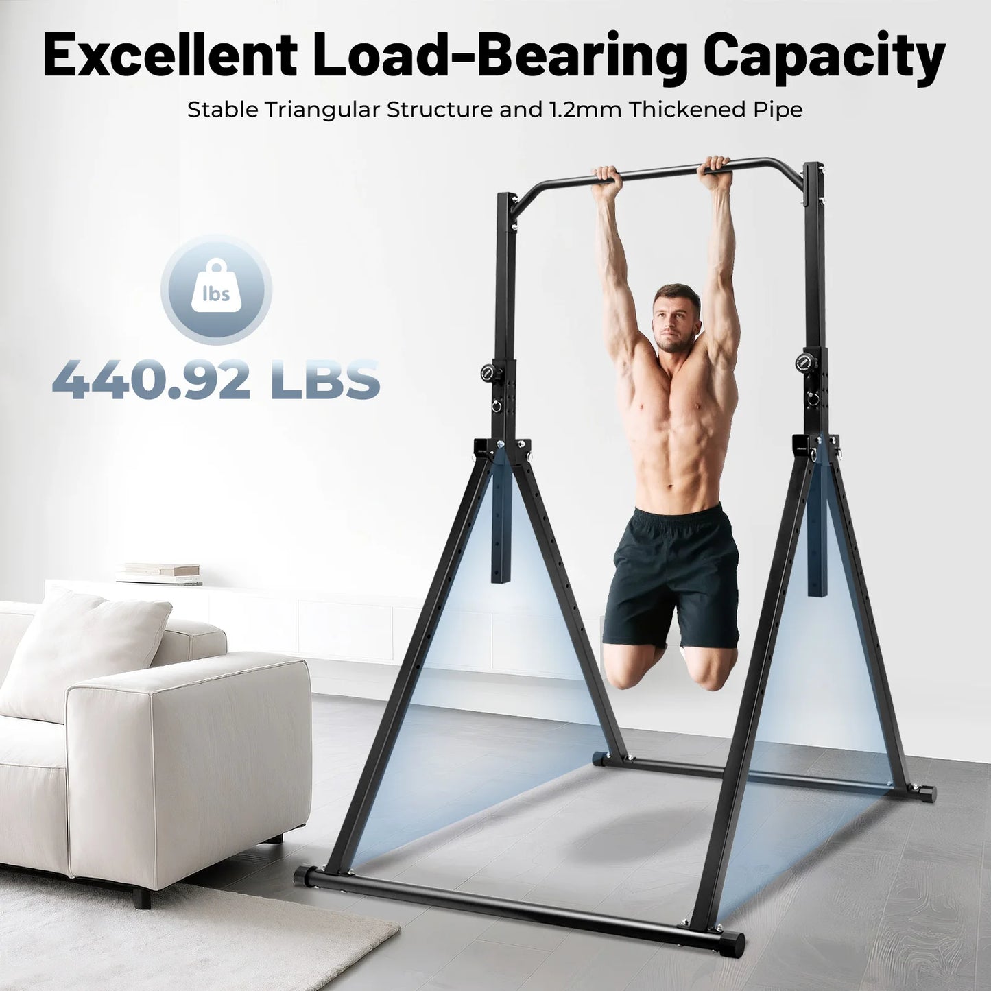 Triangular Pull Up Station For Home Gym Strength Training Equipment