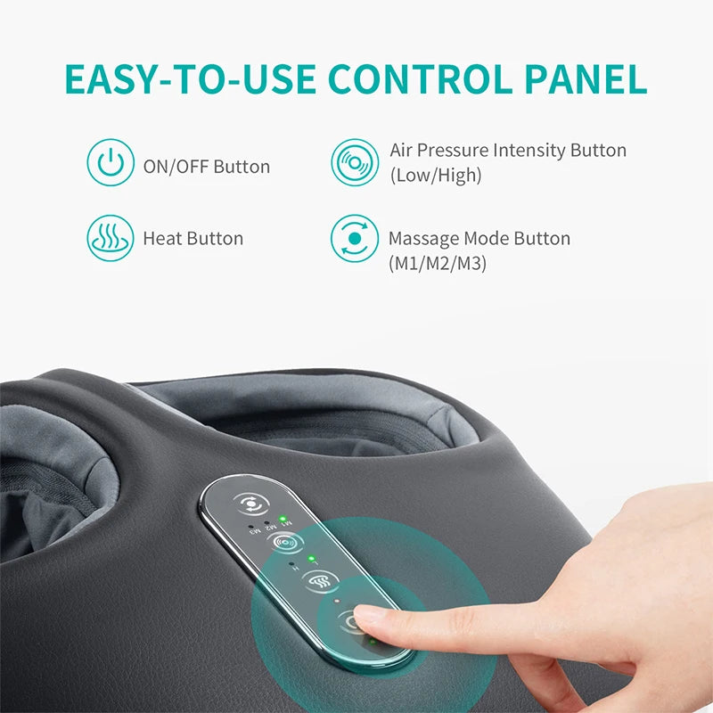 Nekteck Shiatsu Foot Massager With Heat Air Compression And Vibration