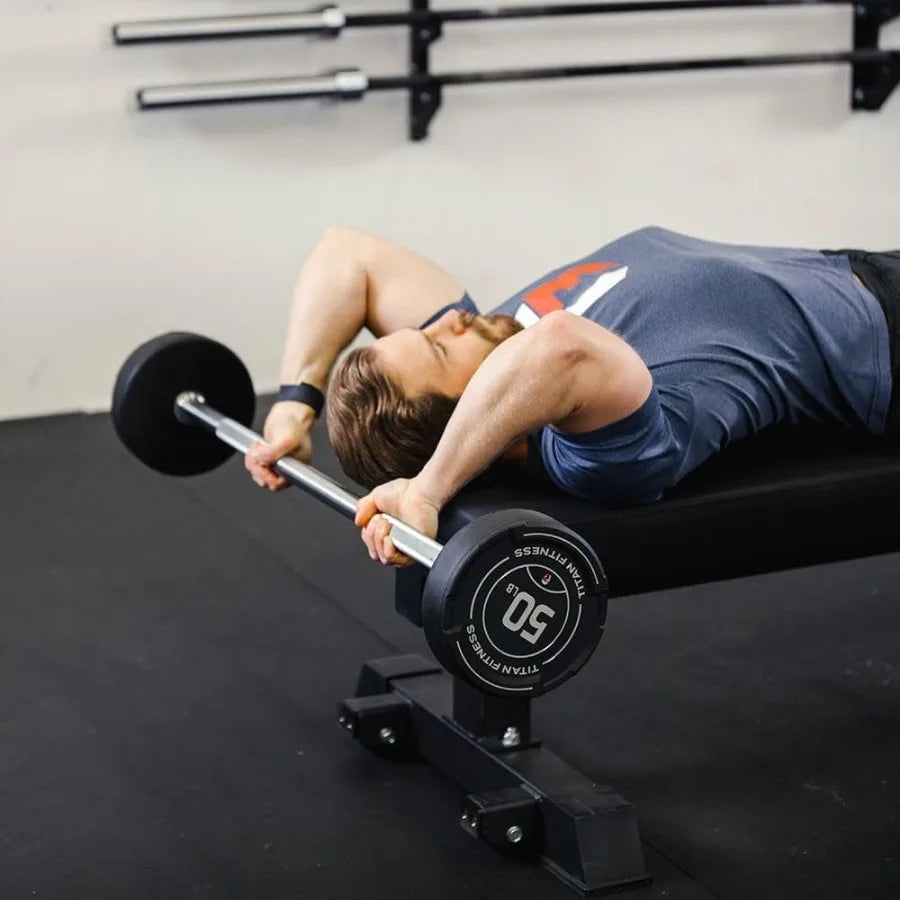 Rubber Curl Fixed Barbells Preloaded Weight Bar For Strength Training