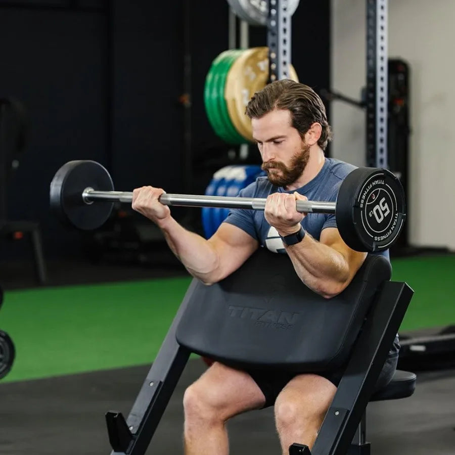 Rubber Curl Fixed Barbells Preloaded Weight Bar For Strength Training