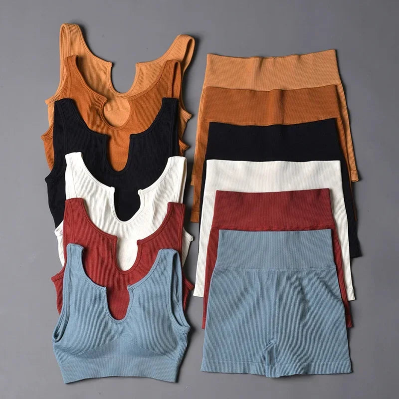 Jiniamour Seamless Sport Suit Women Yoga Set Fitness Gym Wear