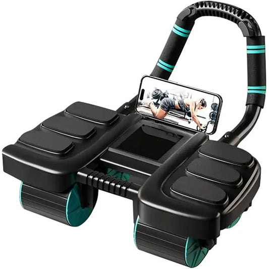 Automatic Ab Roller Wheel With Elbow Support 4 Wheel Design