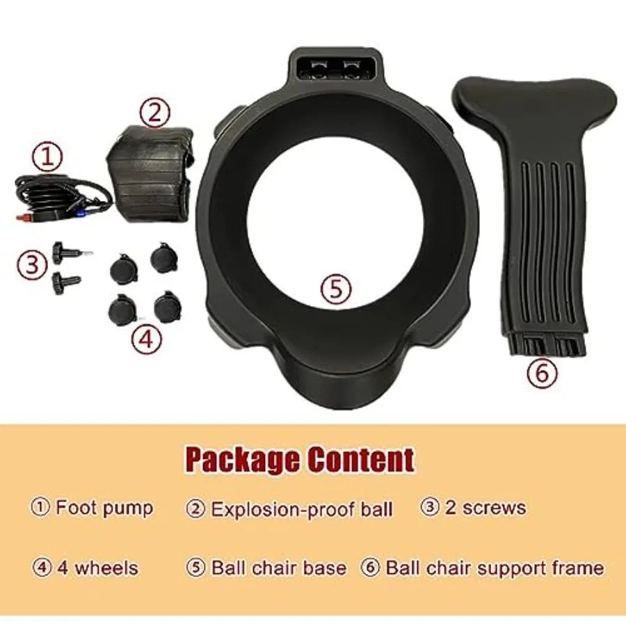 XMSJ Ergonomic Office Yoga Ball Chair With Wheels For Adults