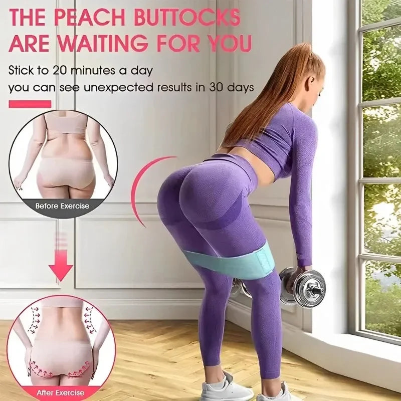 Extra Wide Knitted Hip Exercise Band Set For Glutes