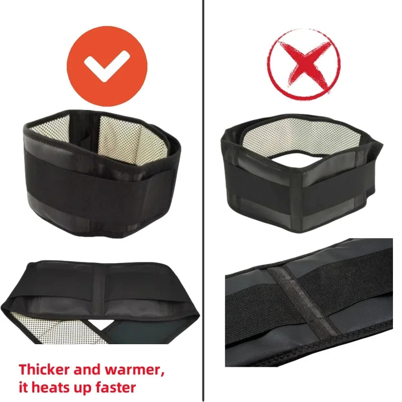 Adjustable Tourmaline Self Heating Magnetic Therapeutic Back Support Belt LumbarSpine