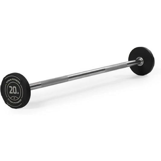 Rubber Curl Fixed Barbells Preloaded Weight Bar For Strength Training