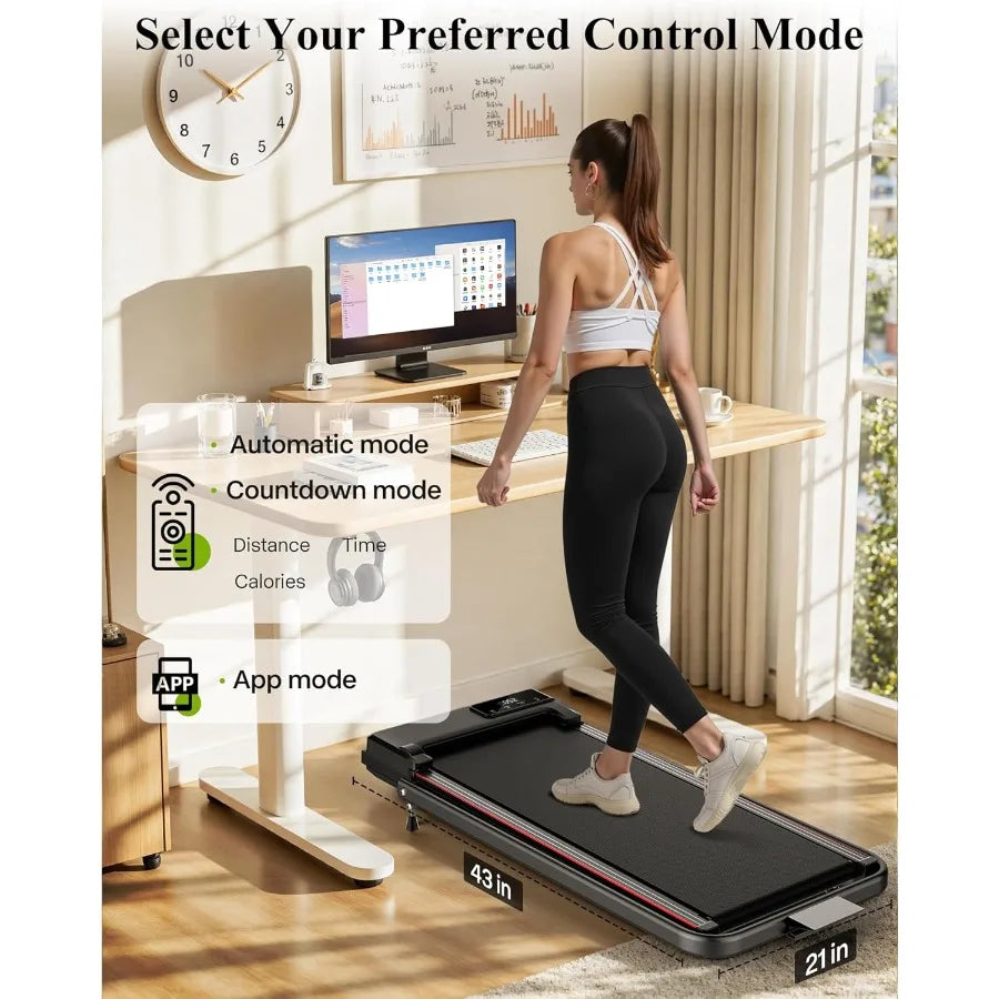 XMSJ Walking Pad Treadmill Under Desk With Incline And Bluetooth