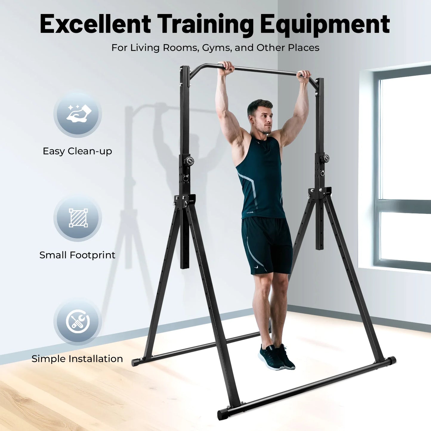 Triangular Pull Up Station For Home Gym Strength Training Equipment